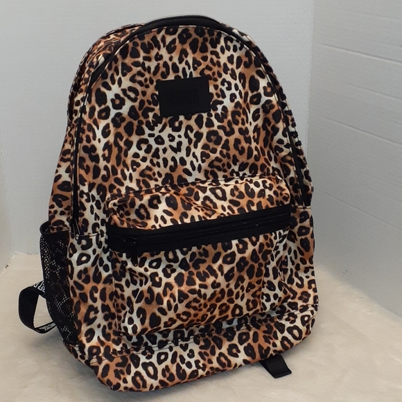 leopard print bookbag